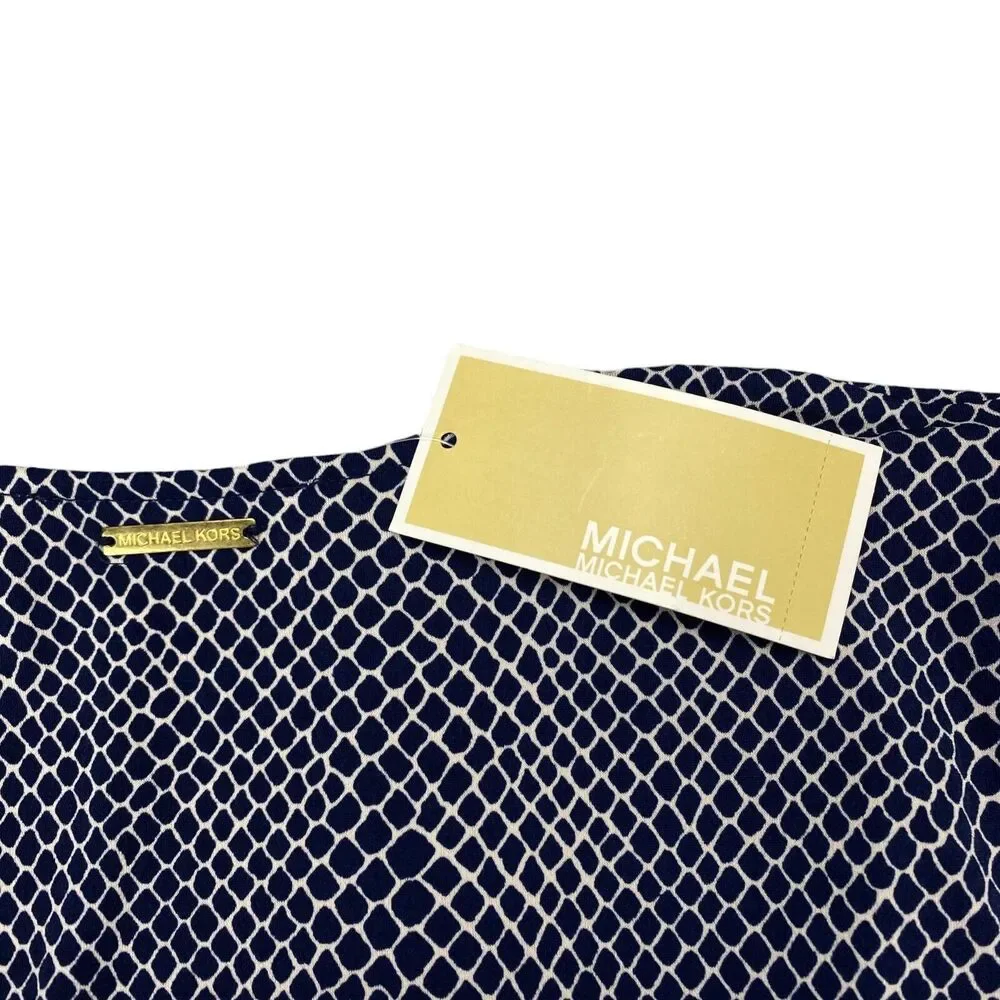 Michael Kors Sheath‎ Dress Womens Medium Navy White MSRP:$135